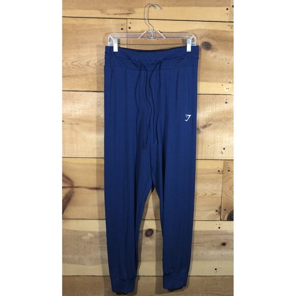 Gymshark Vital Seamless 2.0 Jogger Sweatpants Womens Size Medium Drawstring Blue - Picture 1 of 9